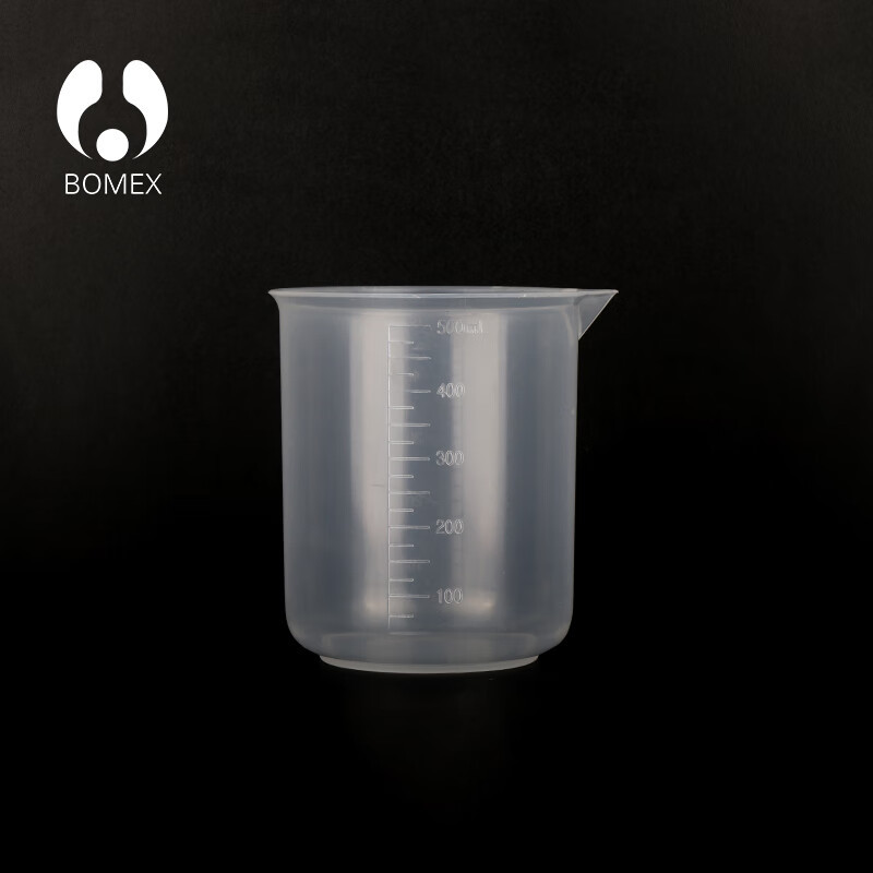 BOMEX博美 北玻 塑料刻度烧杯 实验室用化学计量带刻度线烘焙烧杯
