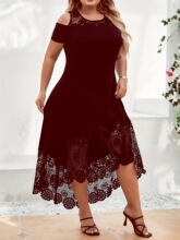 F 37171 Lace Trim Sleeves Dress ��Ҷ������ȹ �羳ŷ��