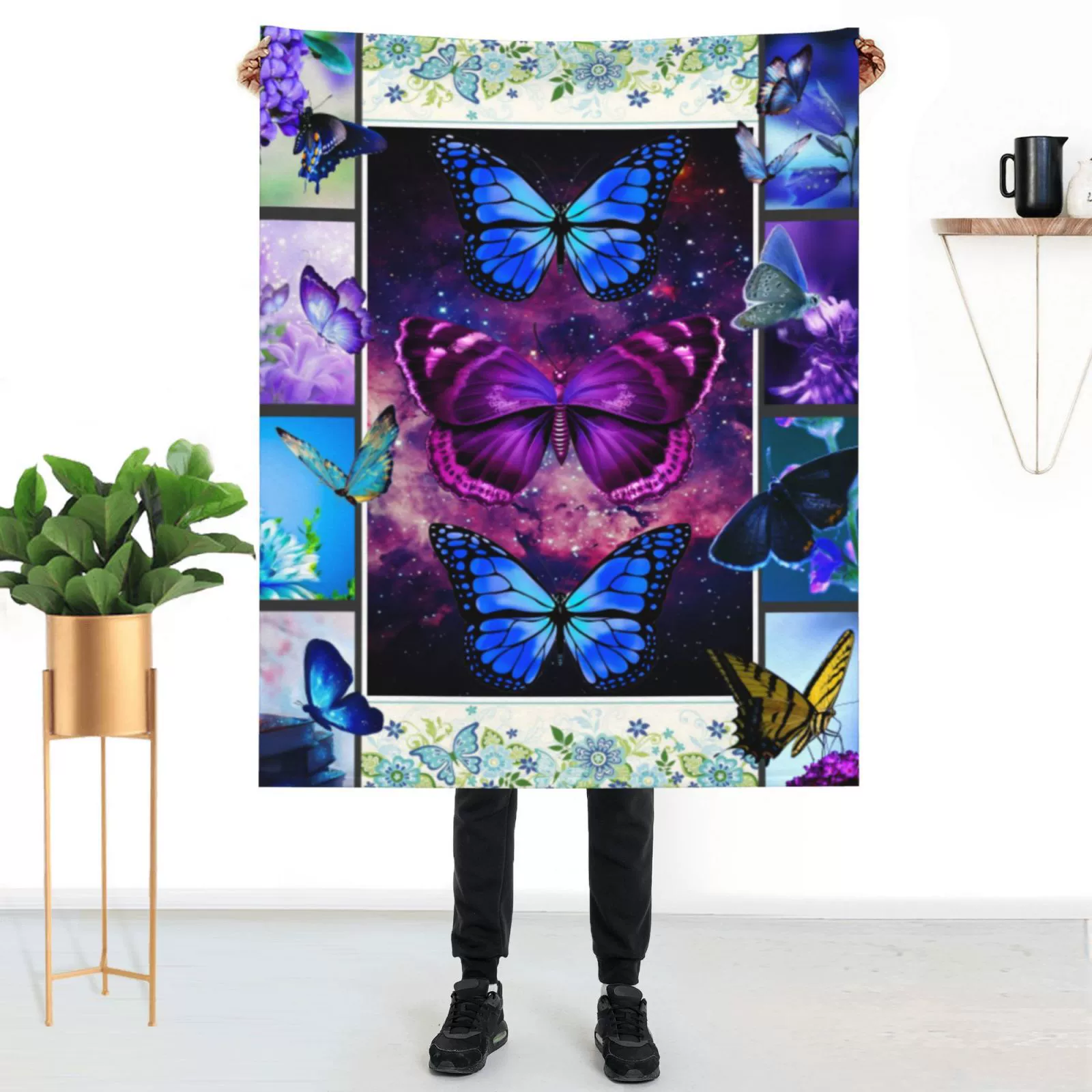 Амазонка бабочка фланель одеяло кондиционер одеяло подарок старейшины Двусторонняя фланель горячая распродажа