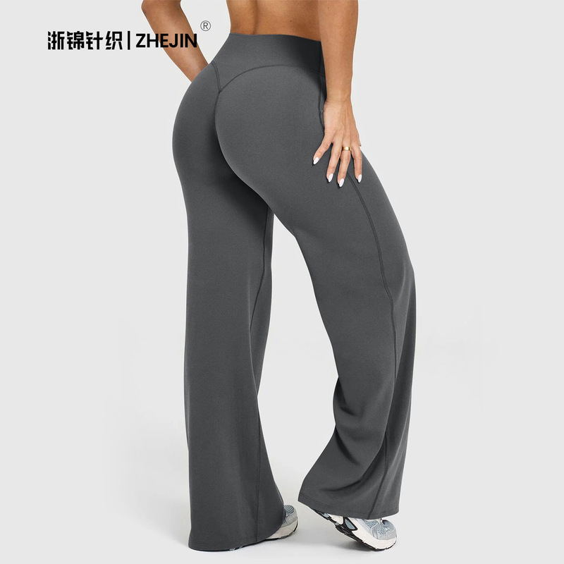 Cross-Border European and American Foreign Trade Women's Casual Pants Slimming Straight-Leg Pants Women's Yoga Wear Autumn and Winter Wide-Leg Sports Yoga Pants