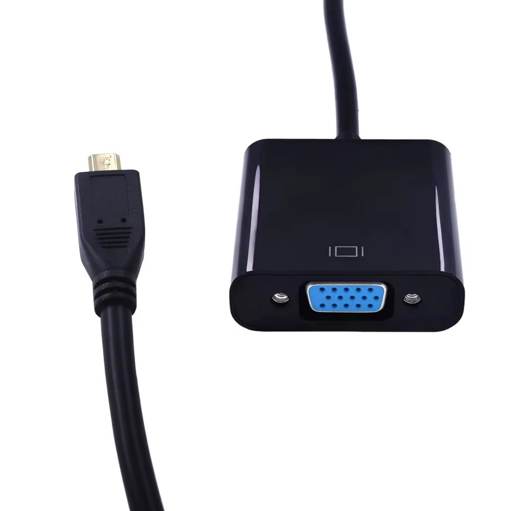 Производитель опт микро hdmi to vga конверсионный кабель микро hdmi to vga высокое разрешение адаптер кабель
