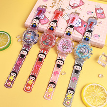 儿童可爱卡通拉布布七彩发光3D立体指针手表小学生创意夜光石英表