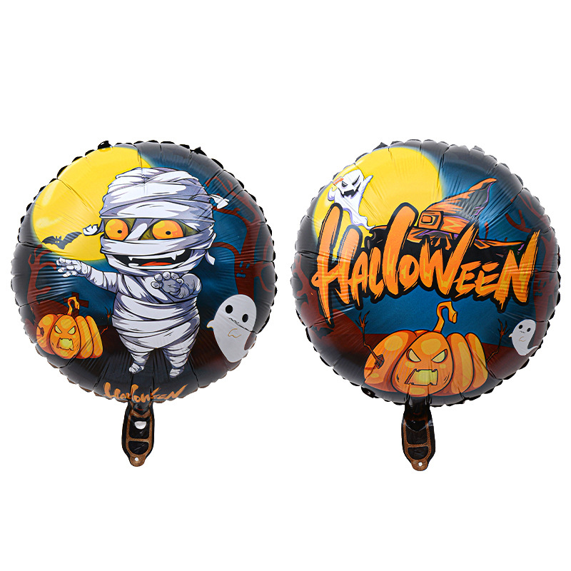 Comercio exterior 18 pulgadas Halloween película de aluminio globo festival fantasma calabaza calavera fantasma tema fiesta arreglo globo al por mayor