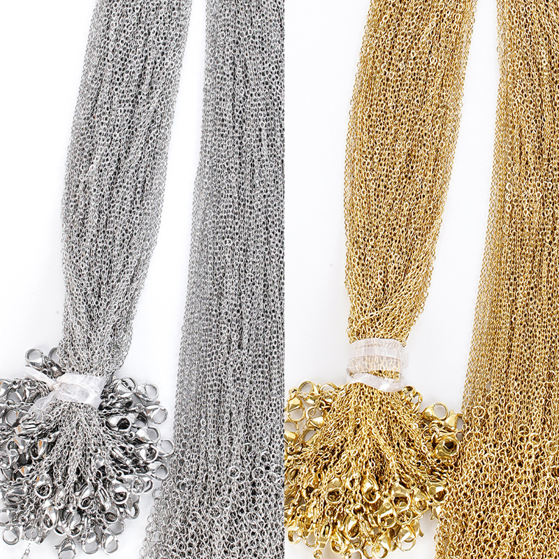 5g Weight None Bag Accessories Type Chain Jewelry Making Type DIY Ornament Accessories Classification 1 Piece Quantity 304 Stainless Steel Material Solid Color Pattern All Seasons Season Plating Design Basic, Simple Style Style 1 Piece 304 Stainless Steel DIY Ornament Accessories Chain Basic Simple Style Solid Color