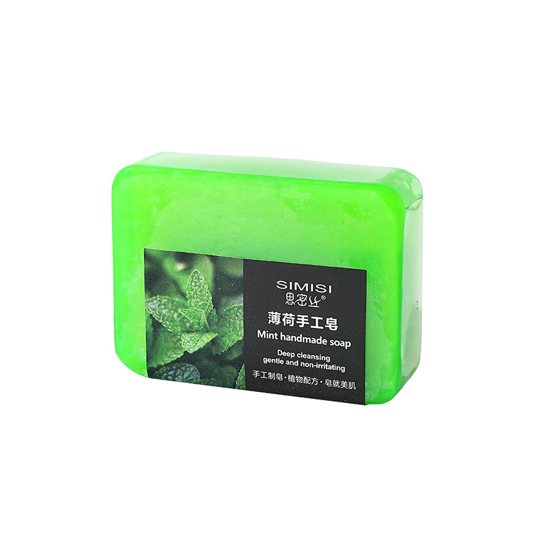 【思密丝】 薄荷精油皂 贴标花皂 手工制皂 清洁滋润 100G|undefined