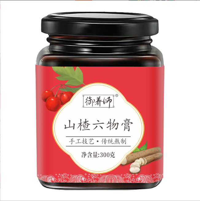 Hawthorn Six-Herb Paste Shan Zha Liu Wu Gao 300g Jar Traditional TCM Herbal Syrup for Daily Culinary Use preparation