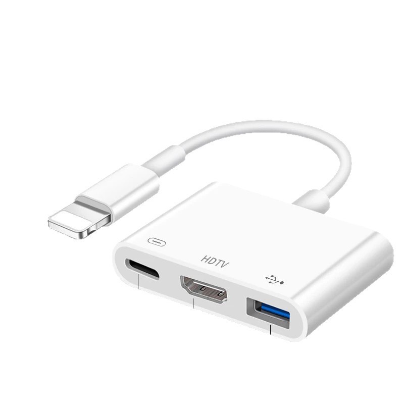 Apple typec から HDMI スクリーンプロジェクターに適した電源不要の高速充電内蔵チップを備えたデュアルライン高精細同一スクリーンデバイス|undefined