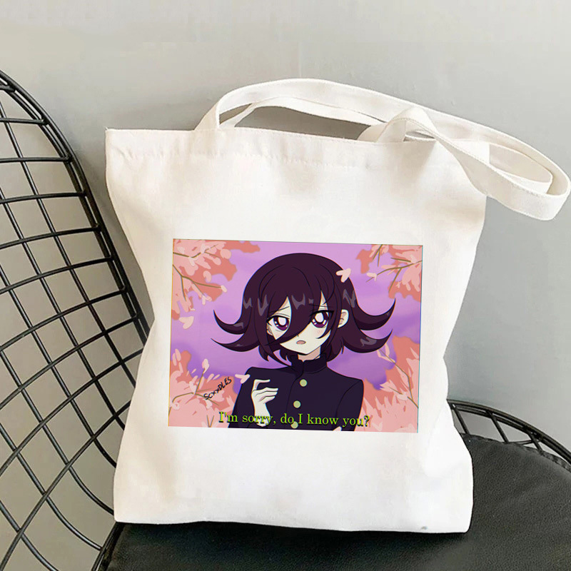 跨境外贸Danganronpa  Anime印花帆布包原宿单肩包学生手提袋现货