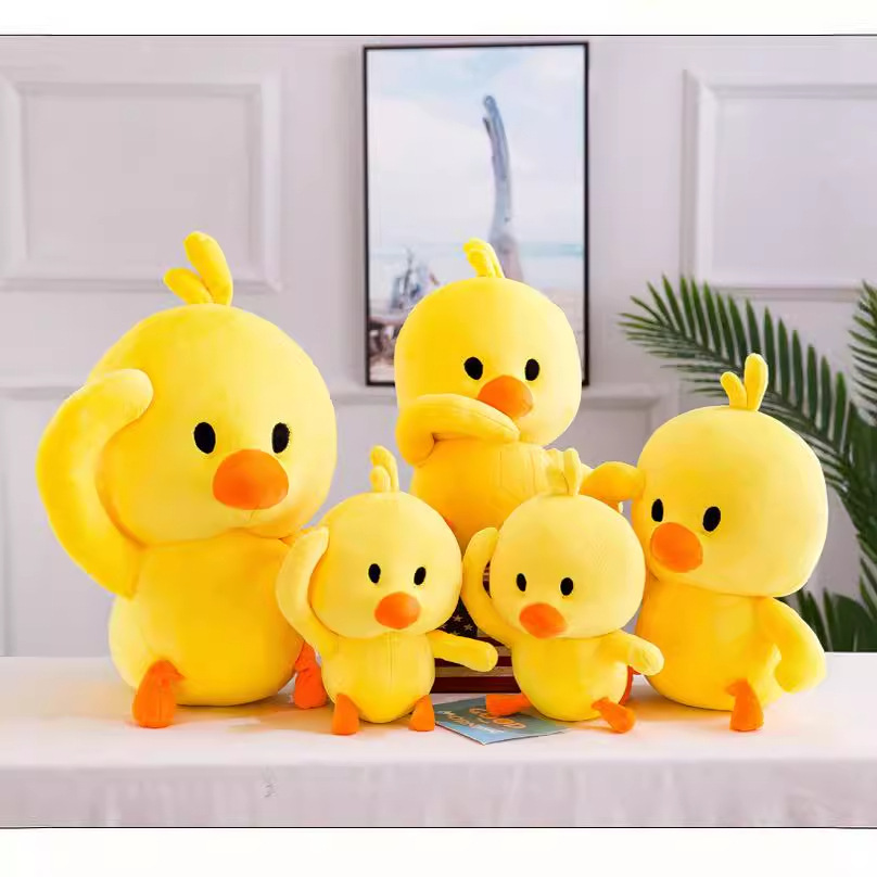Juguete de peluche regalo de cumpleaños niña linda tiktok pequeño pato amarillo muñeca internet celebridad almohada muñeca