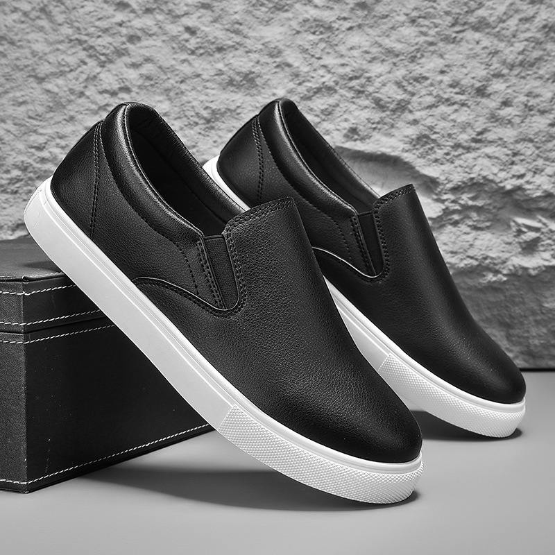 Zapatos de hombre de talla grande de comercio exterior, entrega transfronteriza de una pieza, zapatos planos transpirables de verano, zapatos blancos de cuero deportivo casual