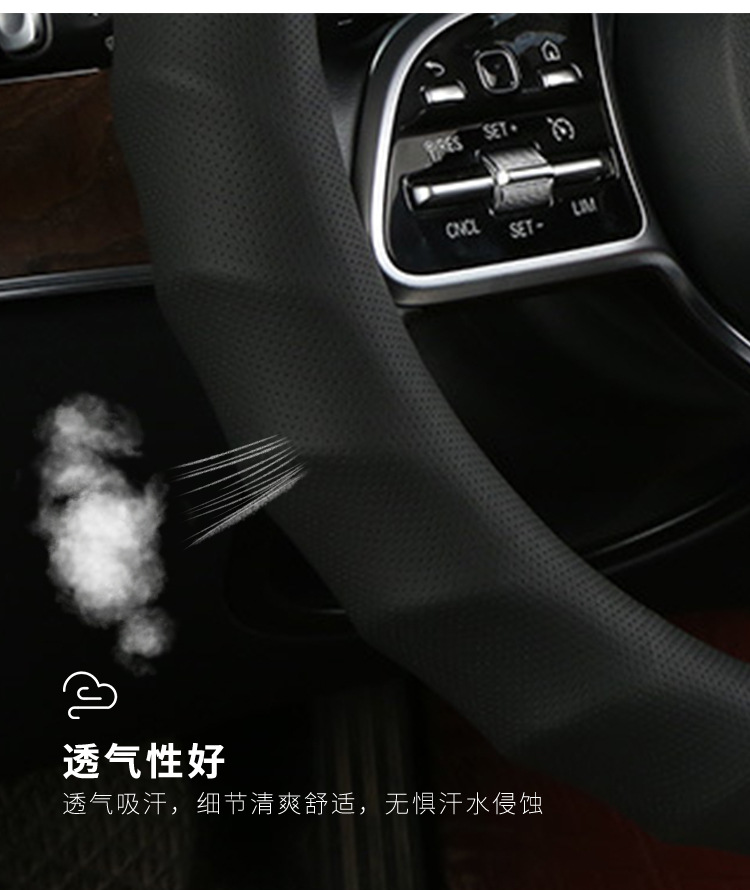Cross-Border Napa Leather Hand-Shaped Style Car Steering Wheel Cover for 4S Store Car Interiors, Suitable for All Seasons