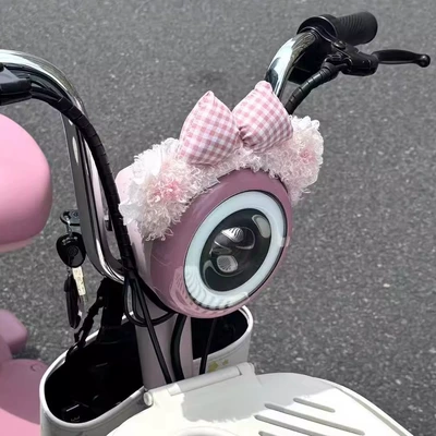 Electric Vehicle Decorations Duffy Dəbilqə (Kaska) aksesuarları - blush-bear-white