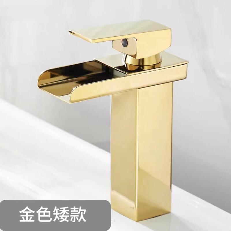 Factory direct cross-border waterfall hot and cold faucet counter basin washbasin bathroom bathroom splash basin faucet Factory direct cross-border waterfall hot and cold faucet counter basin washbasin bathroom bathroom splash basin faucet