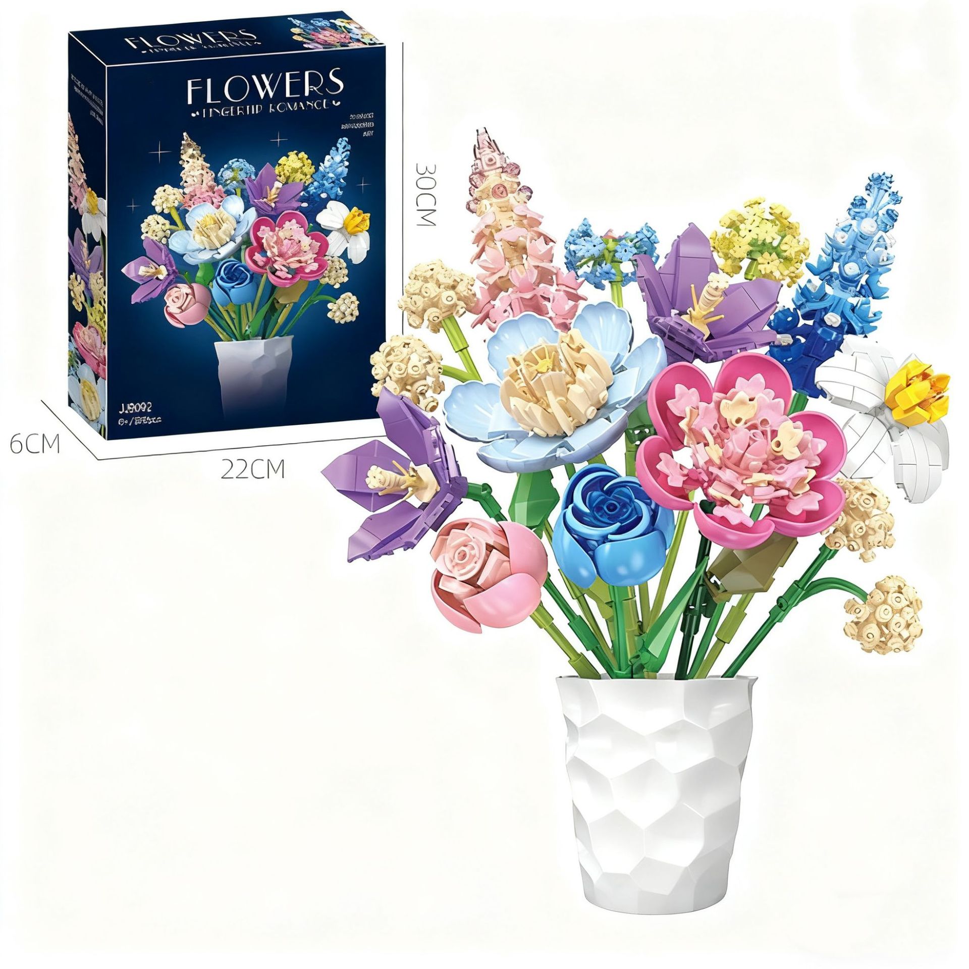 Cross-Border Best-Selling Foggy City Lovers Black Rose Educational Building Blocks Cherry Blossom Toy Zhegao Series Custom-Made Dropshipping