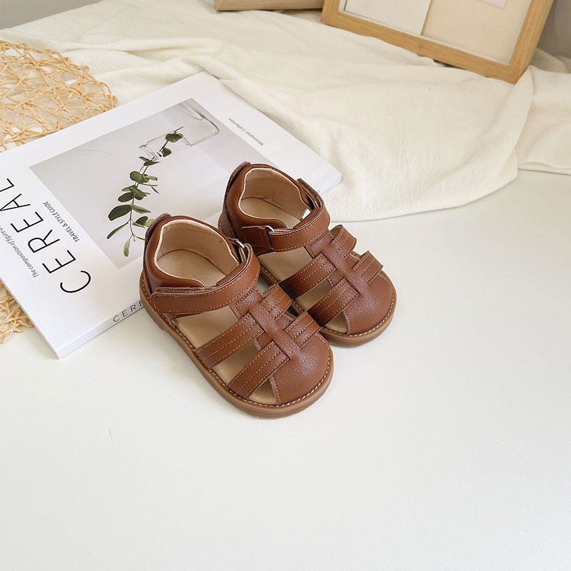Sandales romaines confortables pour enfants, chaussures de plage françaises pour bébés filles, nouvelle collection été 2023_voghion.com