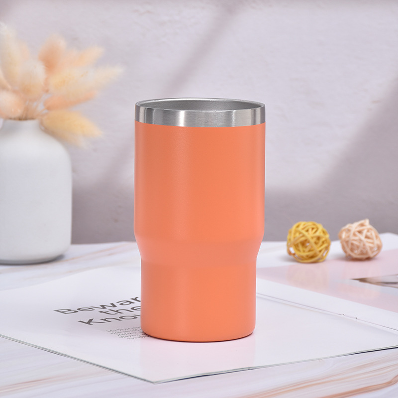 Pulverización de plástico 14oz de acero inoxidable doble cubierta multifuncional tanque frío oficina de negocios Taza de coche taza de helado al aire libre