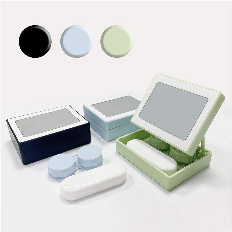 Simple portable invisible myopia glasses case care box double box jewelry box beauty pupil box wholesale without light