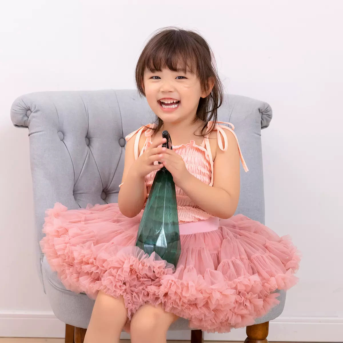 菲鸽二代tutu裙超蓬女童棉腰头网纱裙宝宝蓬蓬裙酒红色蛋糕裙tutu