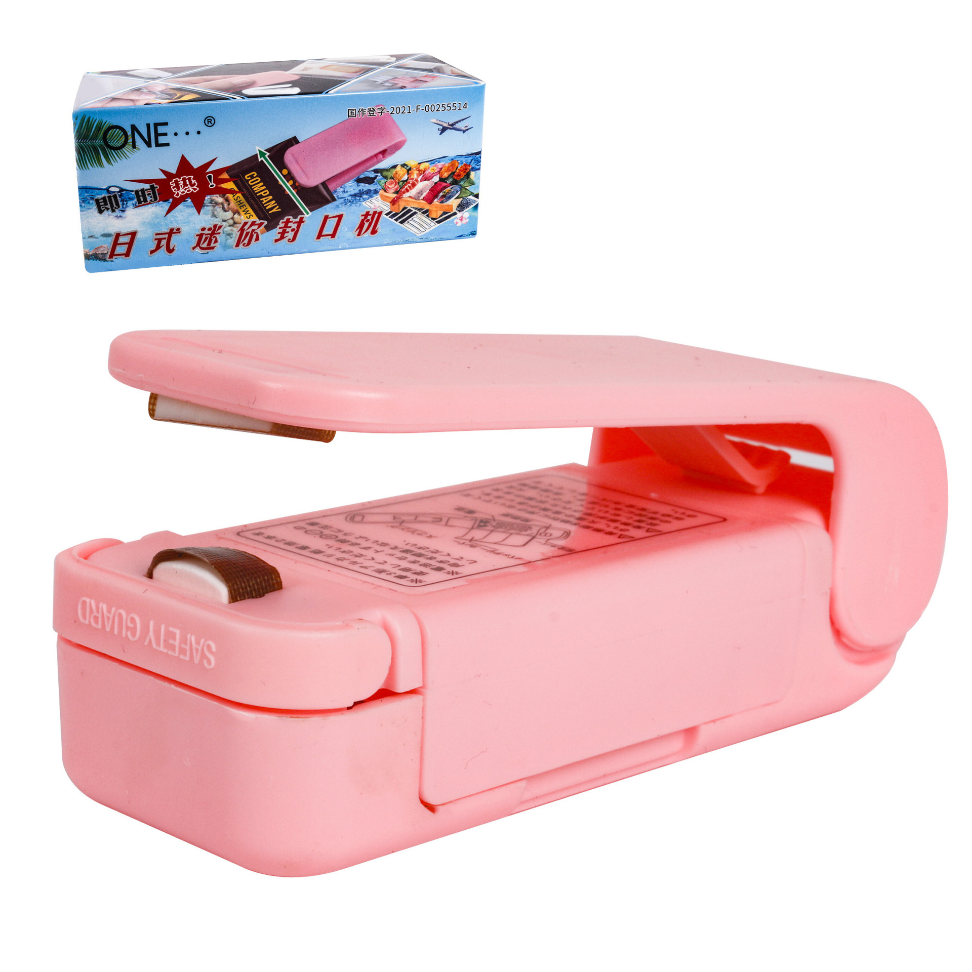 Snack portátil mini máquina de sellado de plástico pequeña máquina de sellado de bolsas de plástico máquina de sellado de calor de presión de la mano del hogar al por mayor