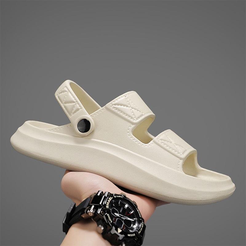 Sandalias de hombre real 2025 verano nuevo estilo antideslizante suela suave zapatos de playa resistentes al desgaste suela gruesa sandalias y zapatillas casuales