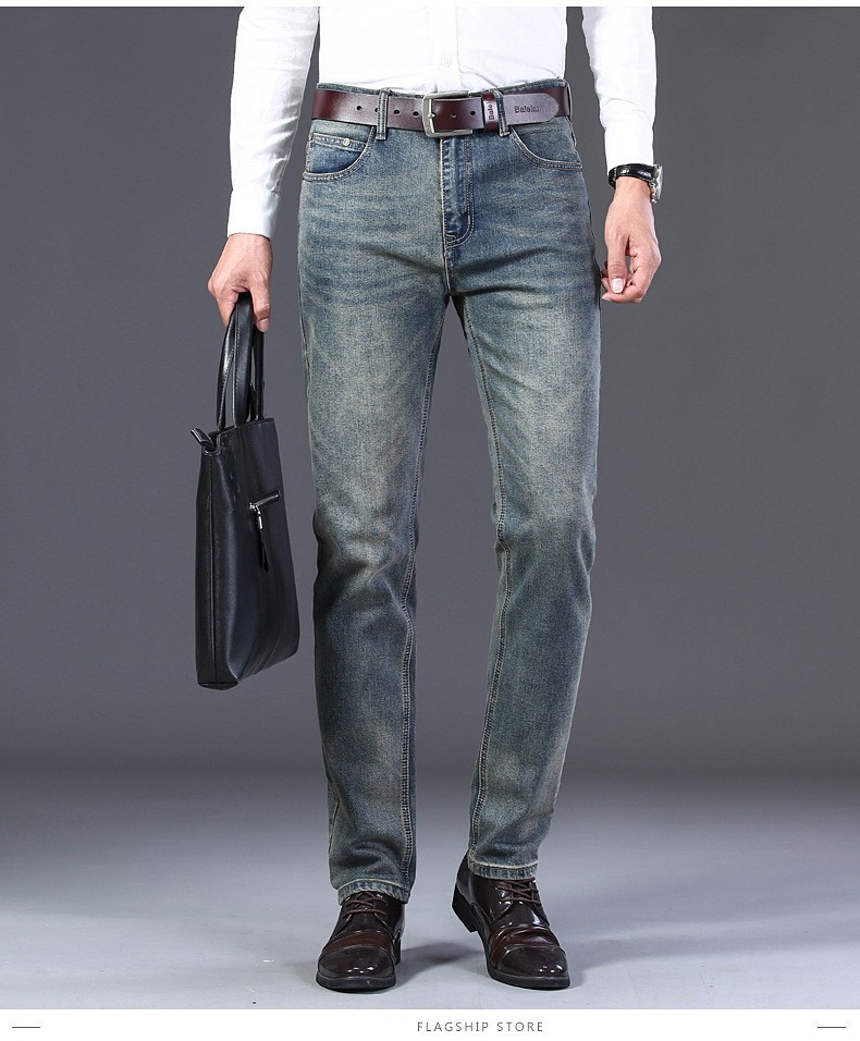 Ligne de pantalons pour hommes Light Luxury Cow Goods Original Jeans_voghion.com