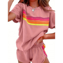 Z 24077 Color block women's loungewear ײɫ��ԼŮʿ�Ӽ���