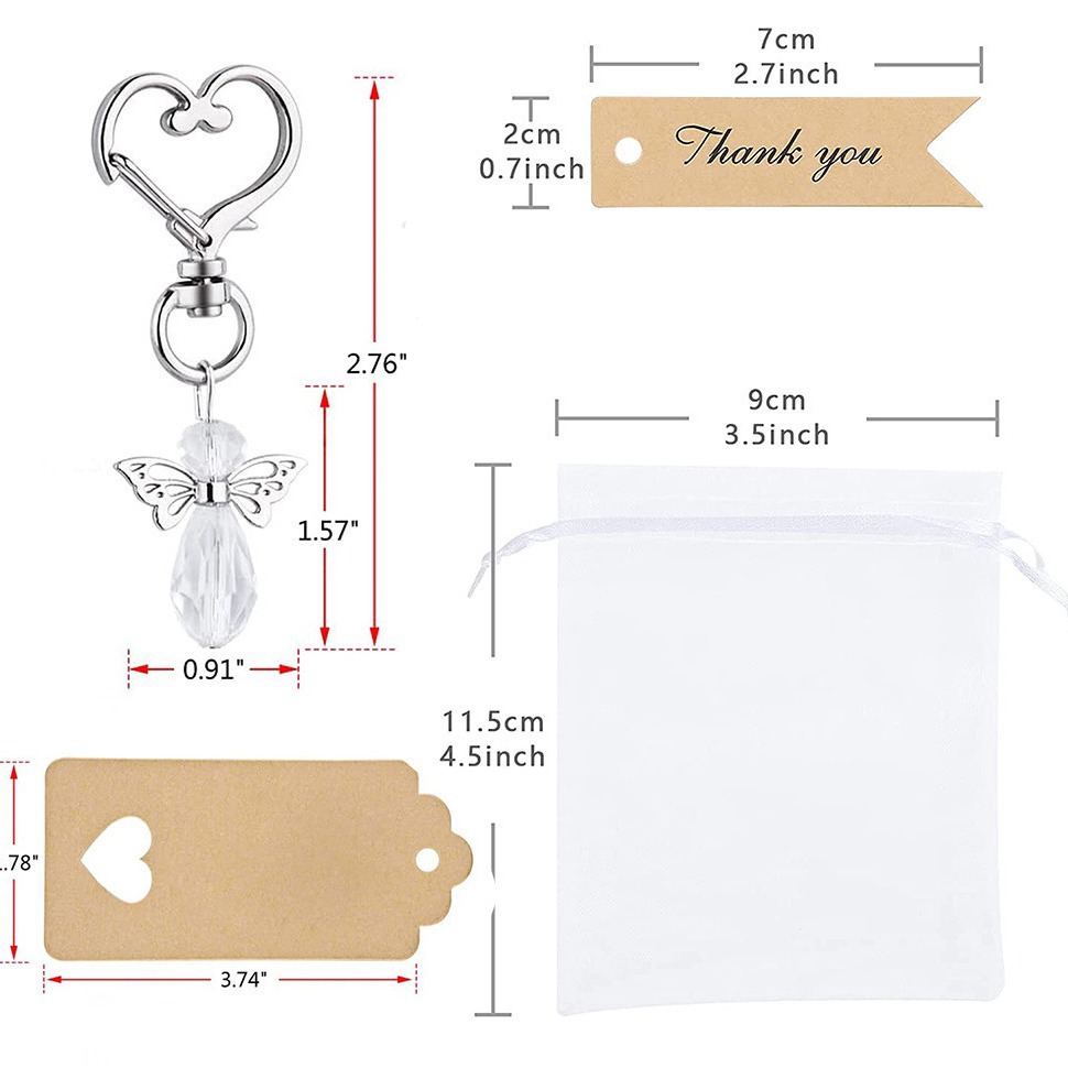 Creativo Ángel de la guarda alas llavero bebé bautismo Luna Llena Regalo boda celebración cumpleaños partido