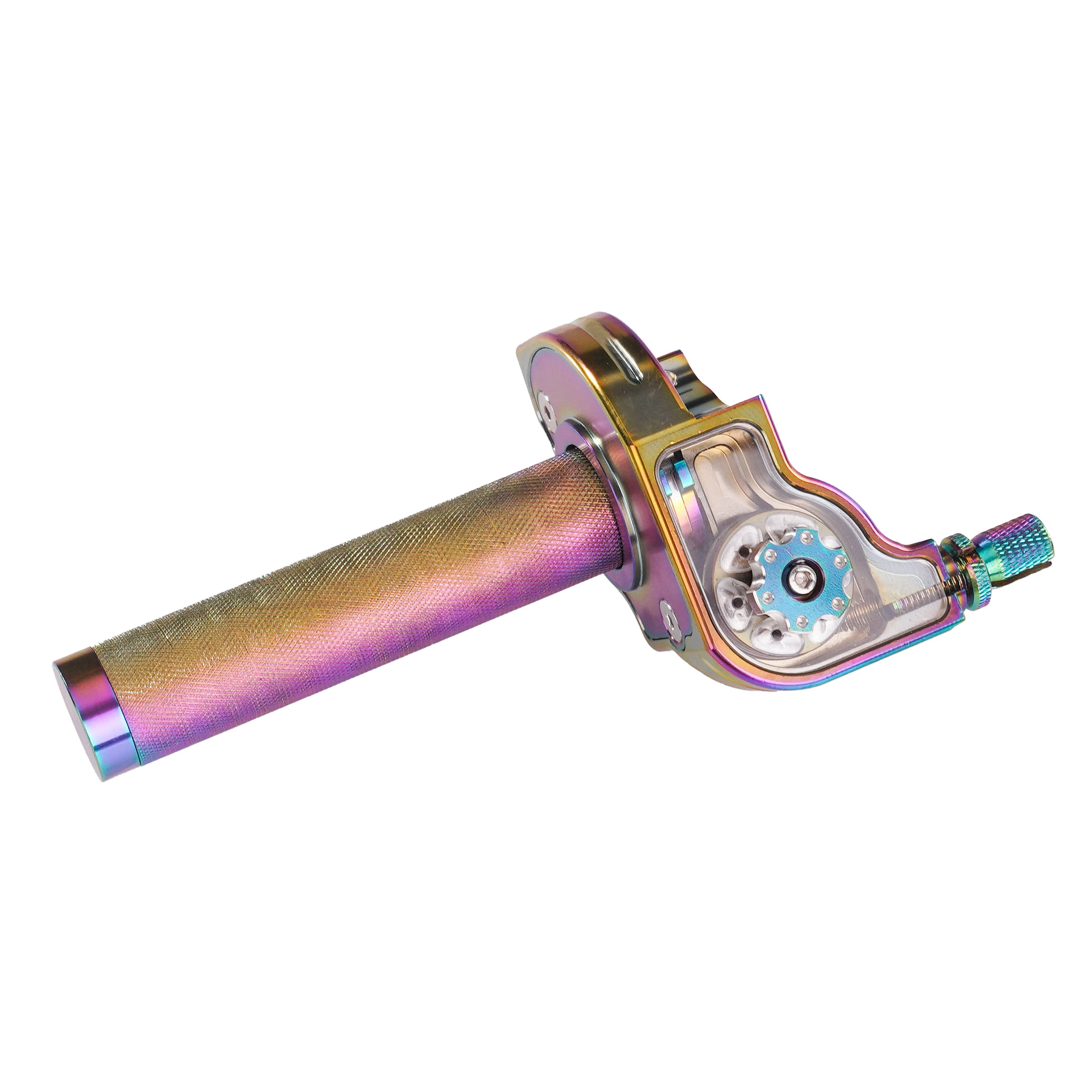 América del Sur y Sudeste Asiático piezas de motocicleta CNC aleación de aluminio modificado gran tornillo lubricador de aceite manguiza de manija transparente