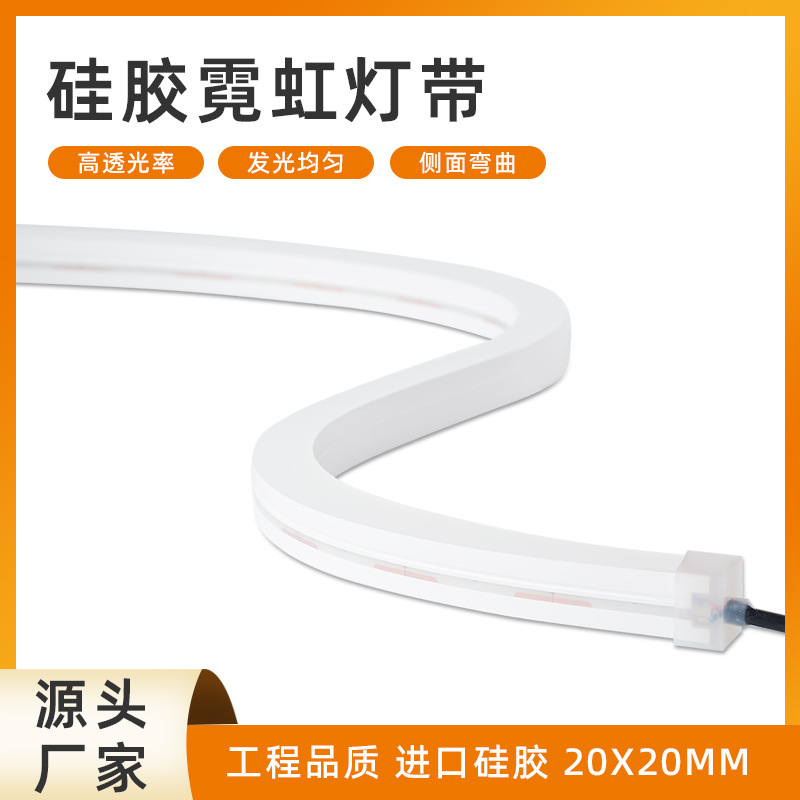 2020硅胶灯带RGBW霓虹彩色柔性LED灯条低压防水线条灯源头厂家