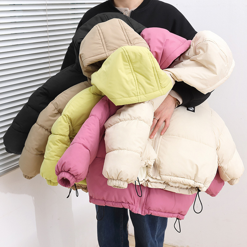 Factory direct 2024 children's down cotton-padded jacket winter clothing fleece-lined boys and girls baby children's clothing thick coat children's cotton-padded jacket