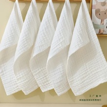 源头工厂成人可用棉质白纱布毛巾6层A类洗面巾口水巾擦汗巾隔奶巾