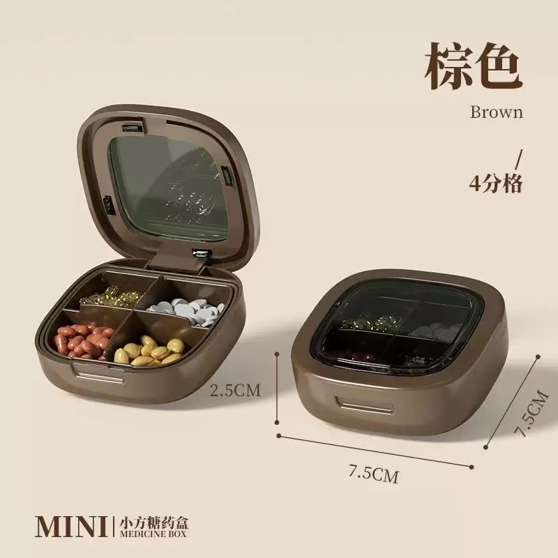 Pastillero Semanal, 8 Compartimentos, Mini, Sellado