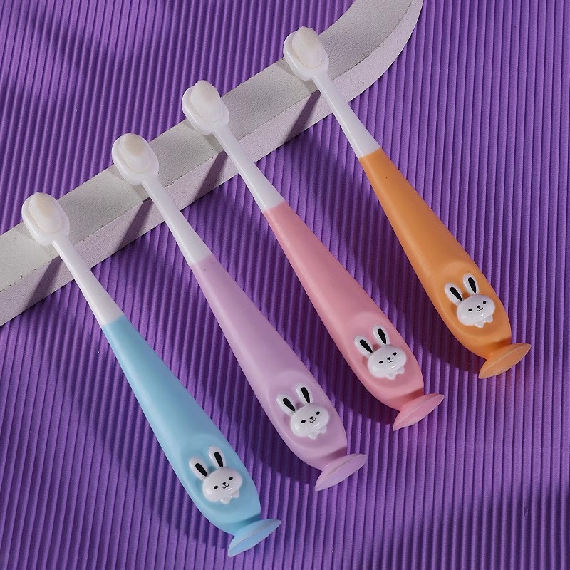 Children's Baby Baby Toothbrush with Ten Thousand Hairs 1-2-3-3-5-6-12 Years Old and Above Soft Hair Super Fine