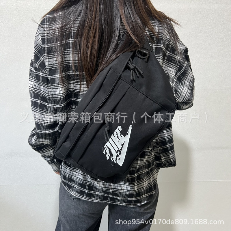 Wang Yibo の同じスタイルのクロスボディバッグ新しいシングルショルダー多用途学生スポーツトラベルバッグ大容量男性と女性のウエストバッグチェストバッグ|undefined