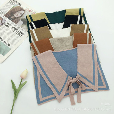 24年秋冬新品針織假領子披肩熱銷款式廠裏有各種領子大量現貨