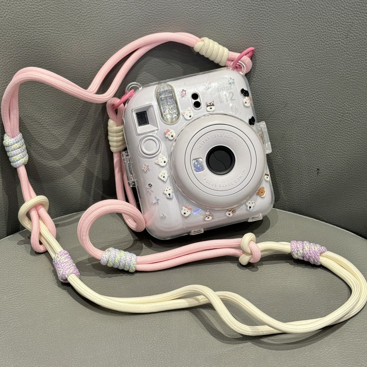 Mobile Phone Mini12 Universal Shell Stand Instax Crystal Chain Hard Shell Camera Case