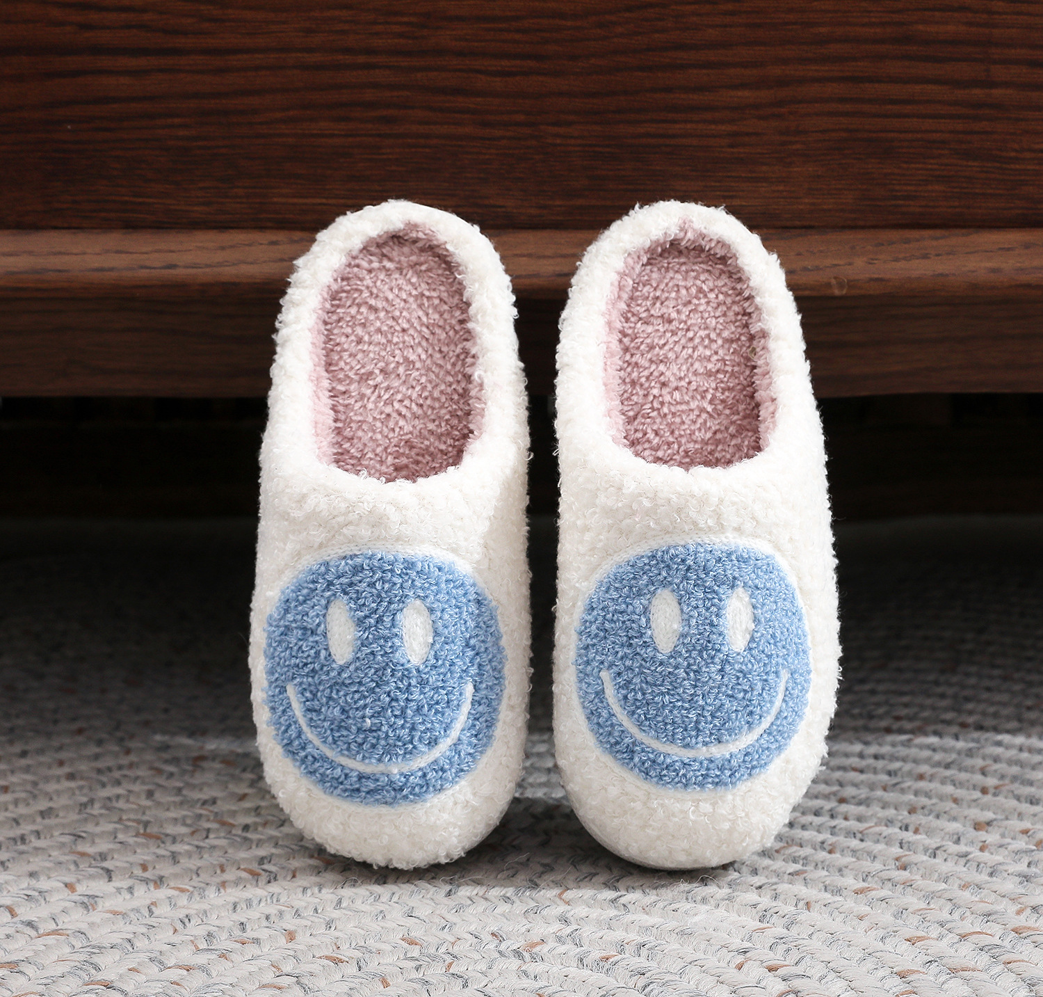 어린이용 면대걸레 - 웃는 얼굴 (하늘색)