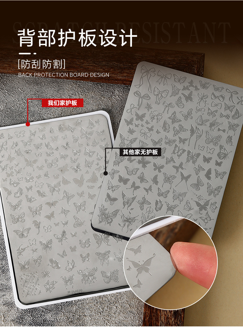 Popular nail art stamping plate with Chinese-style dynamic bow and heart patterns, nail transfer templates, nail art tools