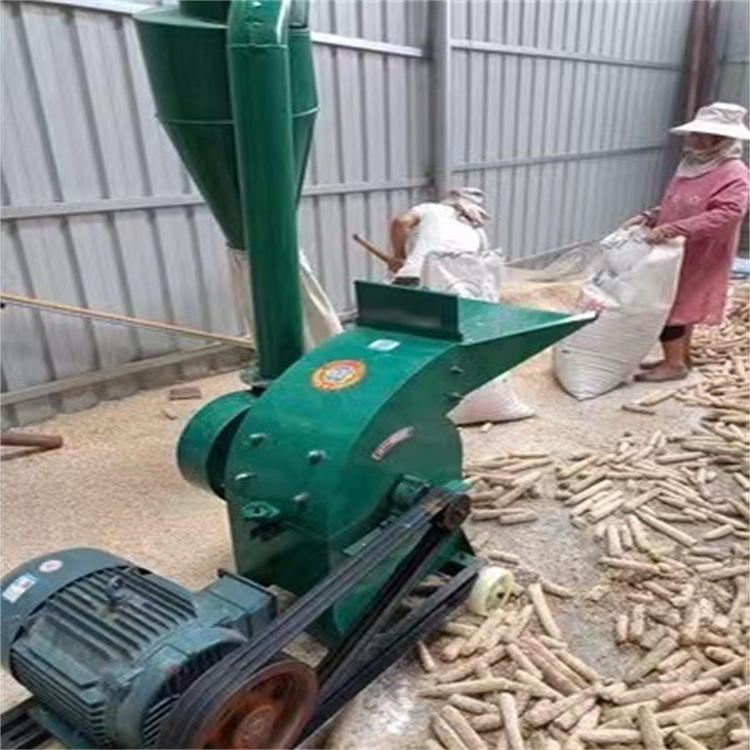 枣庄玉米芯专用粉碎机 小型锤片式干湿秸秆粉碎机 鸡饲料破碎机