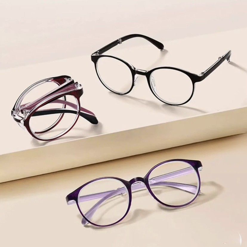 Gafas de lectura para mujer de moda, nuevas gafas ultraligeras plegables portátiles, anti-azul, estilo literario, gafas de lectura cómodas de usar