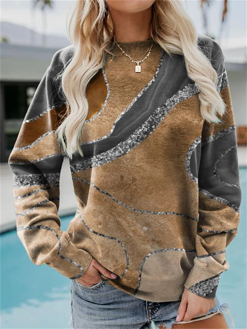 Casual Printing Cotton Round Neck Long Sleeve Regular Sleeve Printing Hoodie