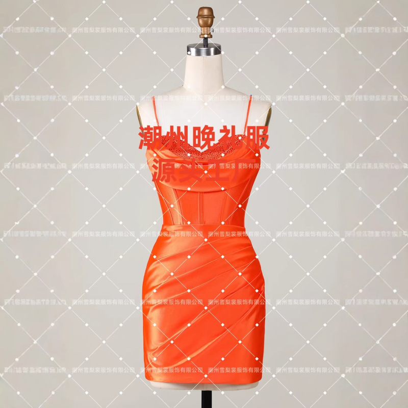 New Summer Dresses for Foreign Trade Independent Platforms, Cross-Border Evening Dresses, Strap-Style Prom Dresses, Party and Homecoming Season