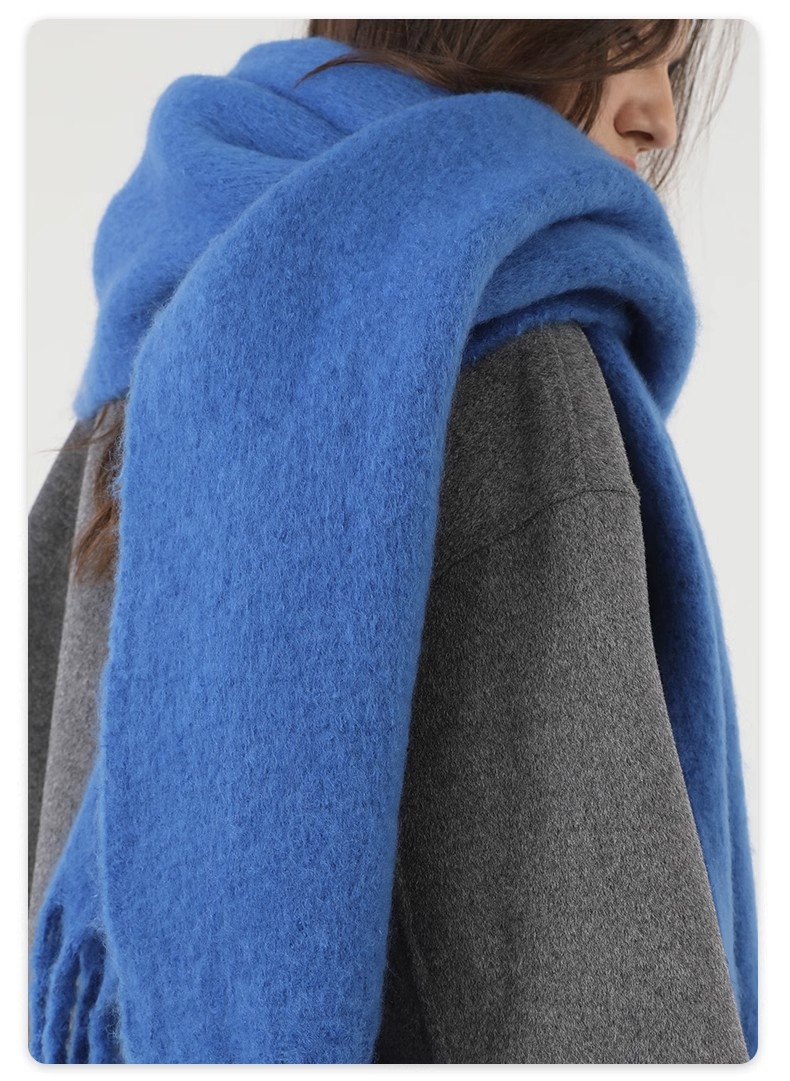 Mohair de couleur unie pour filles 2023 automne et hiver nouvelle version coréenne polyvalente étudiant i mitation cachemire châle chaud_voghion.com