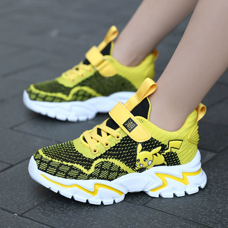 Детская обувь для мальчиков Весна и осень 2022 г. Новые повседневные кроссовки с дышащей сетчатой поверхностью для средней школы