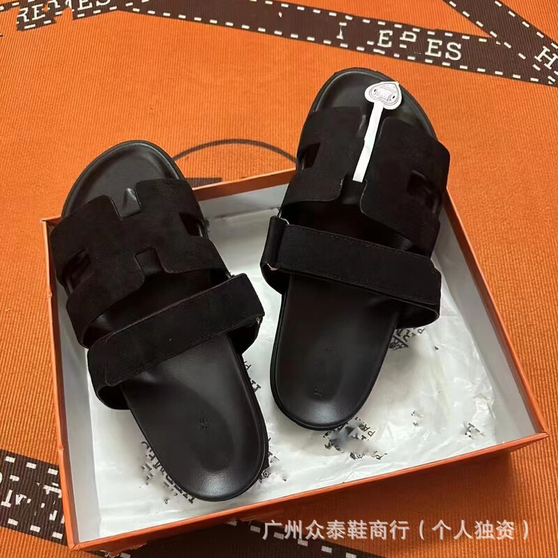 外贸专供h拖鞋2025新款魔术贴夏季女士运功休闲百搭二舅拖凉拖鞋|undefined