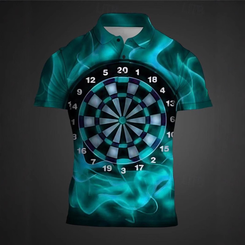 American-Style Cross-Border Trendy Fashion Casual Sportswear Men's Polo Shirt with Dart Pattern and Buttons, Short Sleeves