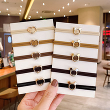 奶茶色简约镂空发圈头绳批发扎头发皮套皮筋女义乌小饰品发饰发绳