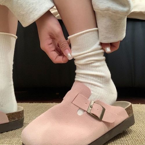 Women's Summer Thin Crew Socks, Boneless Postpartum Socks for Spring and Autumn, Long Stack Socks, Summer Mesh Breathable Socks