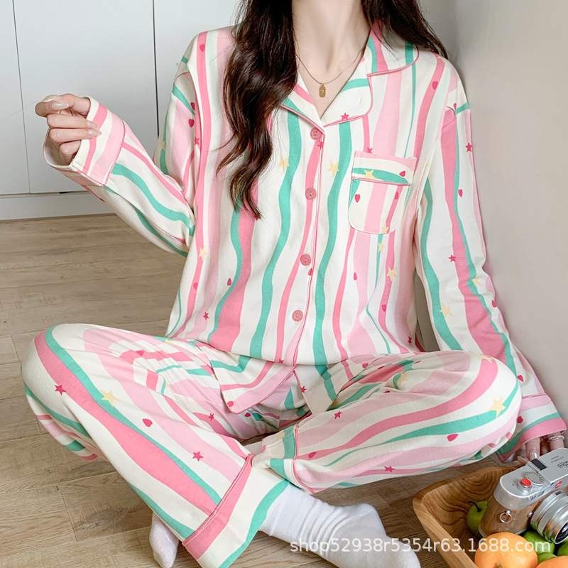Monthly Clothing Summer Thin Postpartum Sitting Month Breastfeeding Pregnant Women Pajamas Pure Cotton Spring and Autumn Maternal Pregnancy suit