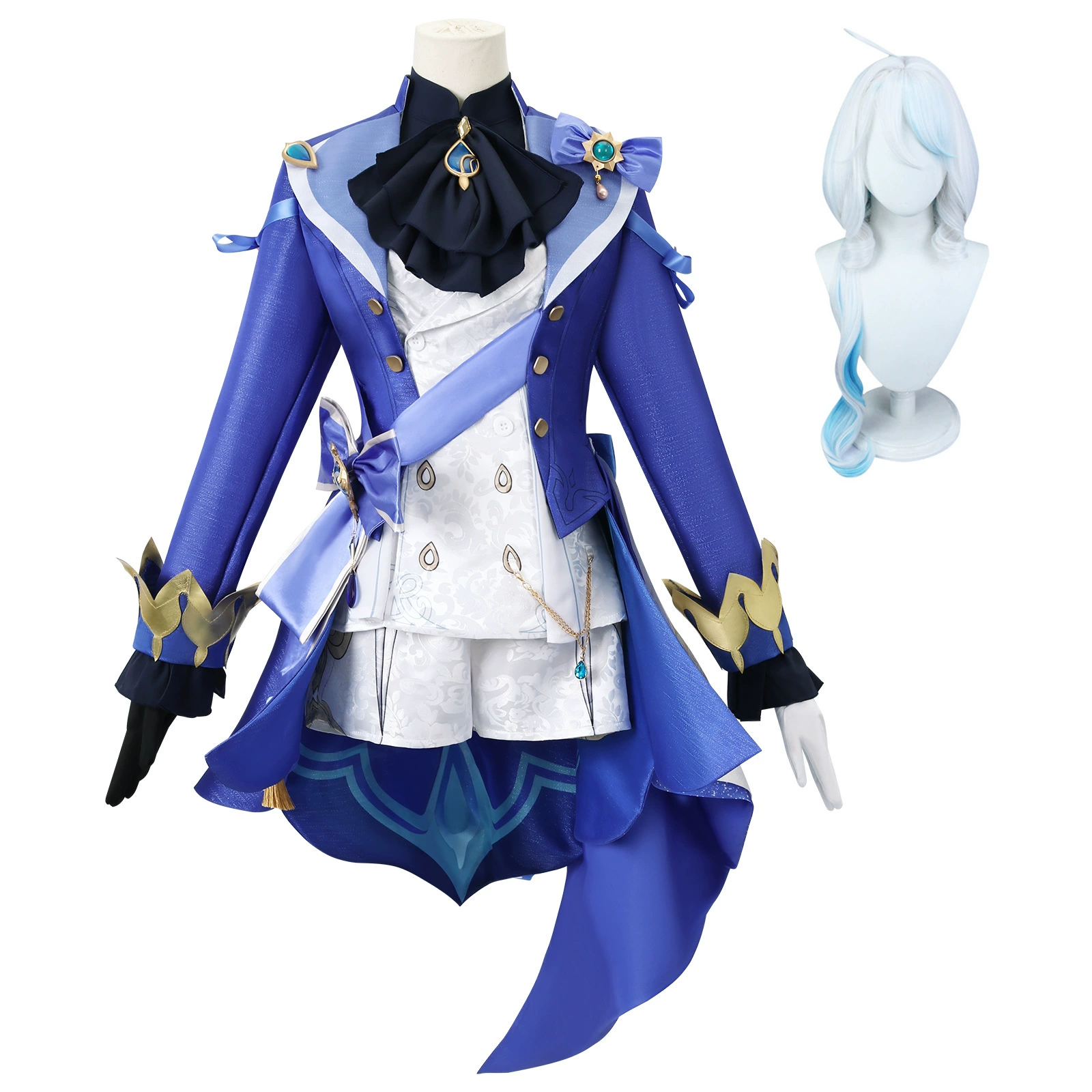 Cosplay Costume Water God Tister — Full Outfit with Wig & Accessories, One Size